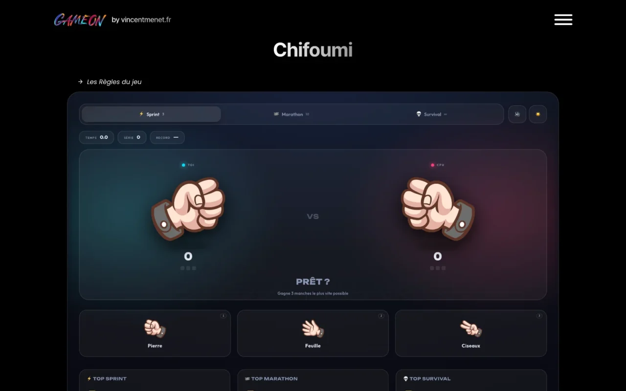 Jeu du Chifoumi parmi +50 jeux